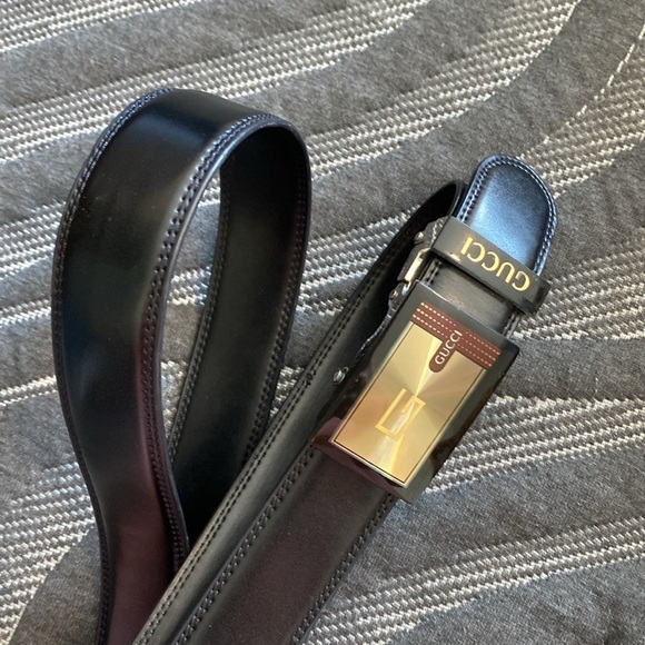 GUCCI RARE black handsome clipping belt 46/115 - Picture 2 of 10